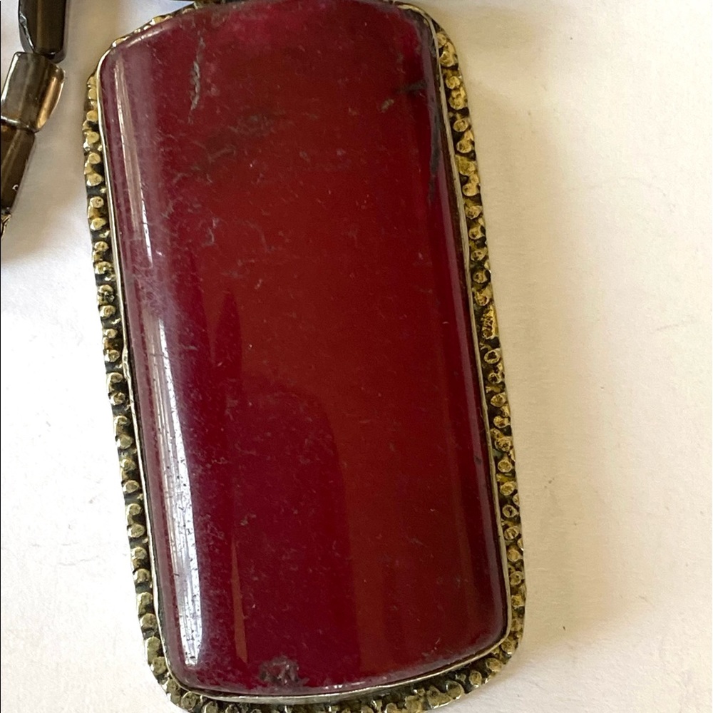 Raspberry Agate Smoky Quartz Necklace - Picture 10 of 16